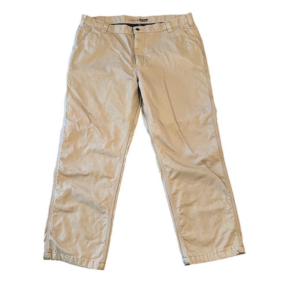 Carhartt Rugged Flex Relaxed Fit Canvas Lined Work Pants‎ Tan 42x30